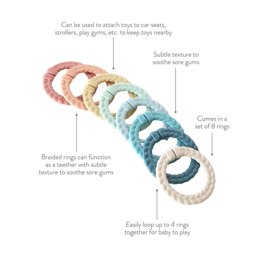 Itzy Ritzy Canada - Bitzy Bespoke Itzy Rings™ Linking Ring Set: Rainbow