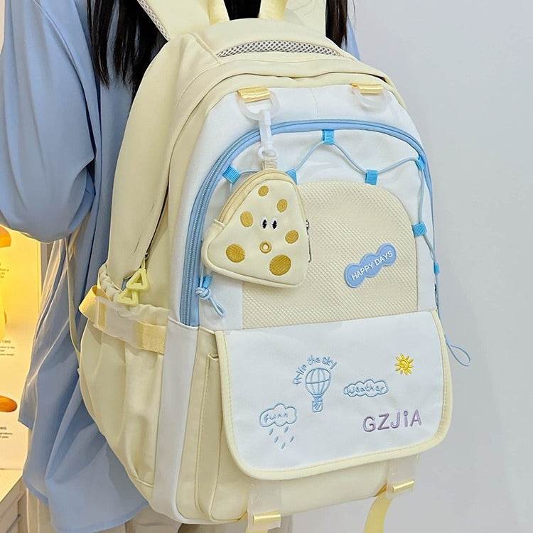 Contrast Colour School Bag – Spacious & Easy Carry