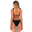 Women's 2-Piece Bikini Swimsuit Set Solid Colour Backless Bra and Briefs
