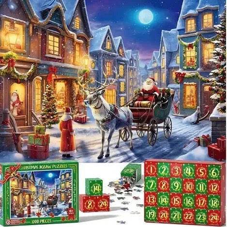 New 24 Boxes Unique Christmas Advent Calendar  2024 Jigsaw Puzzle
