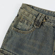 Punk Distressed Washed Denim Jeans Cargo Pant  Men