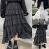 High Waist Layered Cake Skirt Irregular  MIDI Long skirt