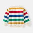 Unisex Colorful Striped Long-sleeved Sweater for Kids Pullover for Kids