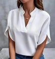 Summer Short-sleeved Chiffon Shirt New V-neck blouse Women's Casual Versatile Clothing Evening Tops for Women
