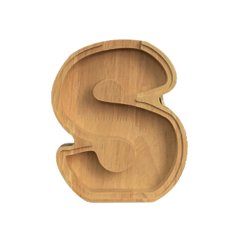 Wooden Animal & Alphabet Piggy Bank – Kids Holiday Gift, A–Z & Animal Styles