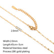 Stainless Steel Vacuum Vapor Plating 18K Gold Color Protection Lip Chain Necklace