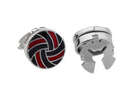 Men's Round Electroplated French Cufflinks – White Steel Business Shirt Cufflinks | Canada & USA