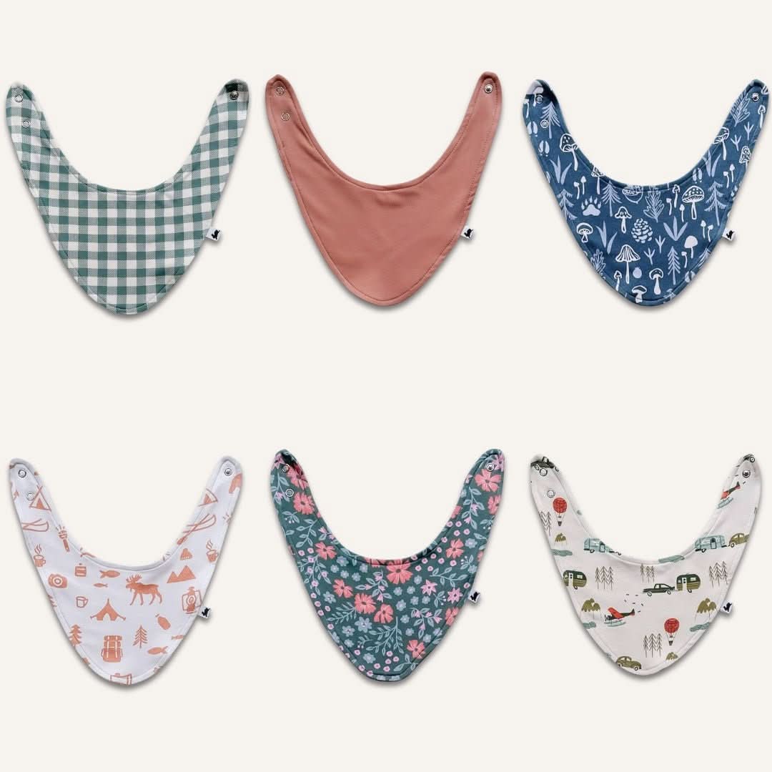 Bamboo Baby Bib | Berry Stripe