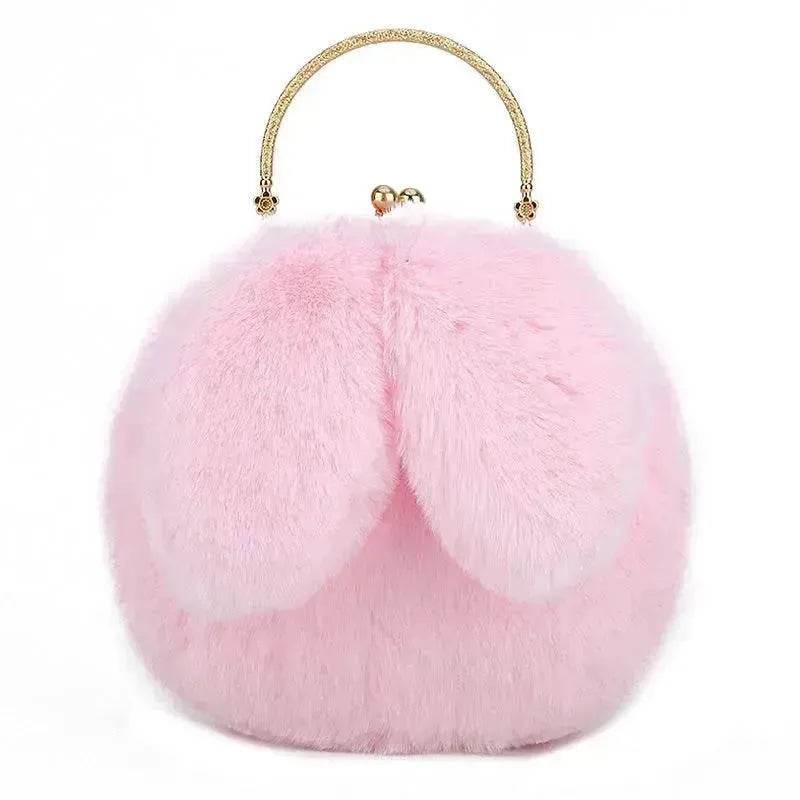 Baby Girl Fashion chain ear plush handbag