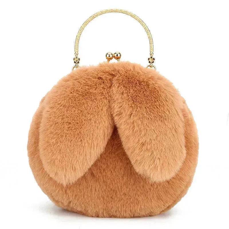 Baby Girl Fashion chain ear plush handbag