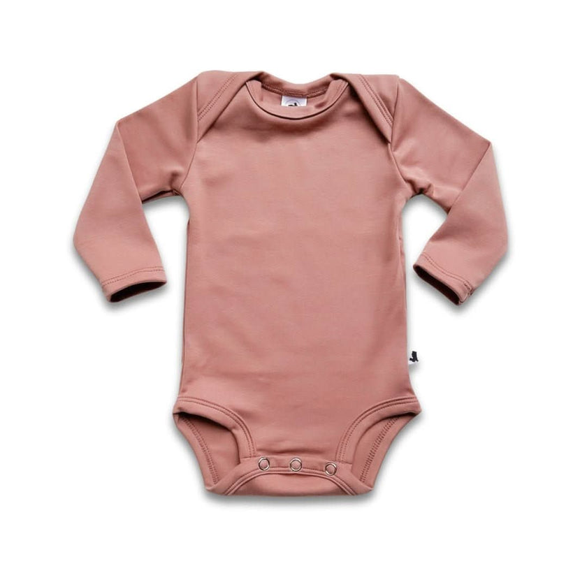 Baby Long-Sleeve Bamboo Onesie | Ditsy Snails