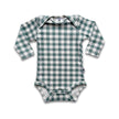 Baby Long-Sleeve Bamboo Onesie | Eucalyptus Gingham