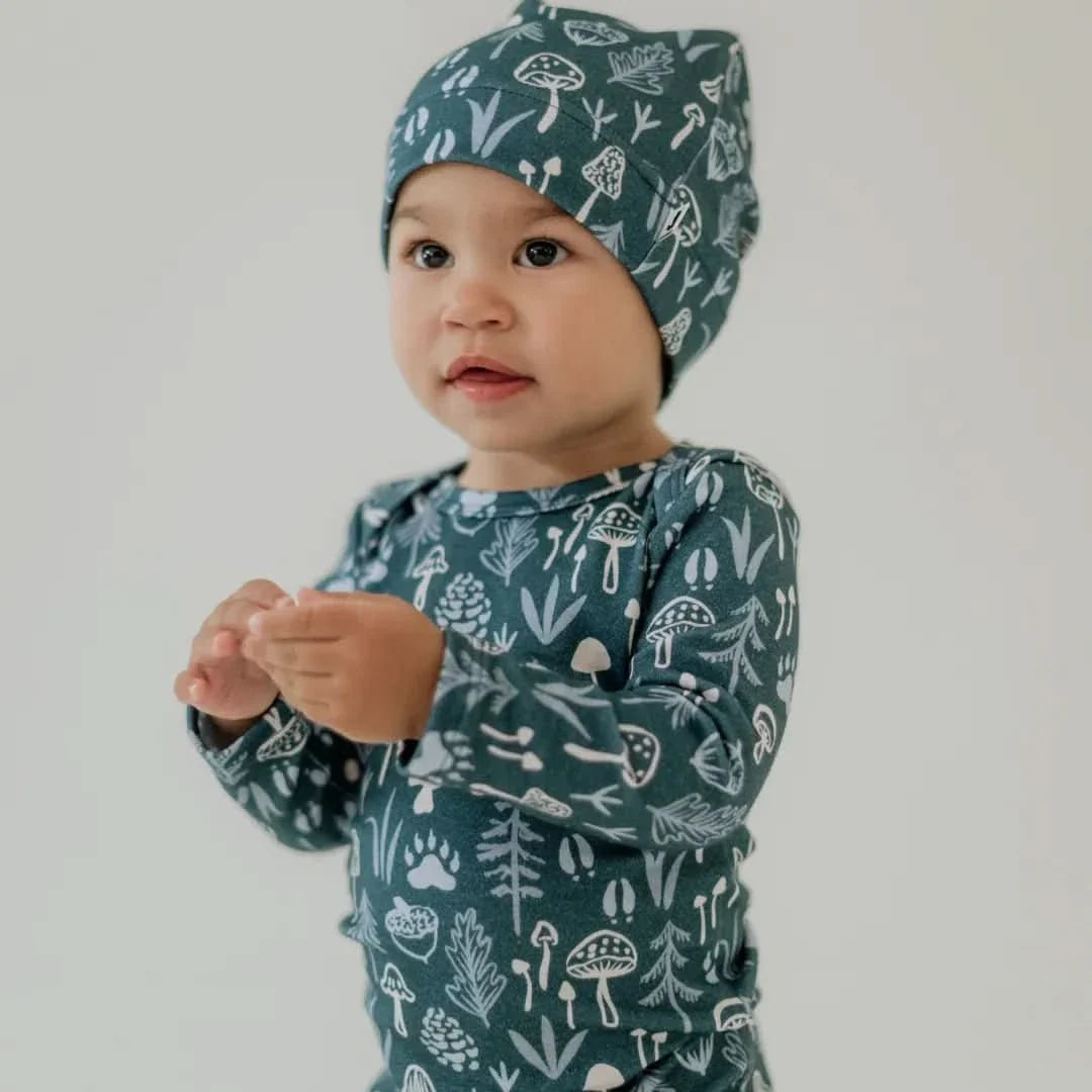 Baby Long-Sleeve Bamboo Onesie | Market Veggies