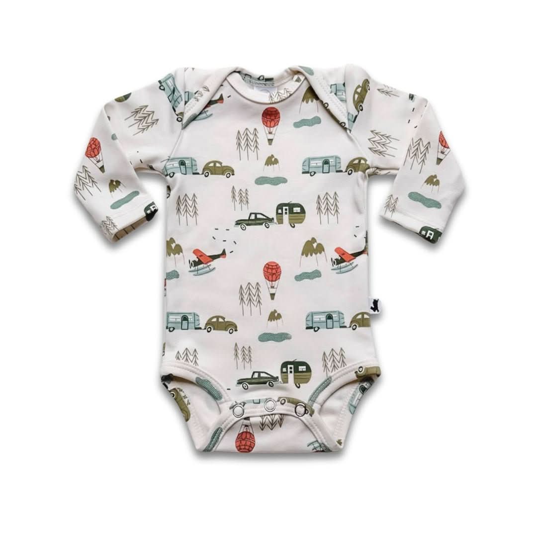 Baby Long-Sleeve Bamboo Onesie | Strawberry Patch