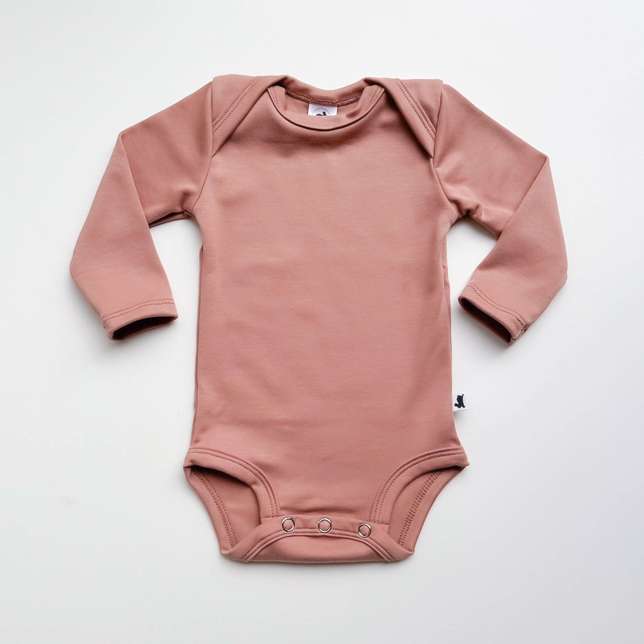 Baby Long-Sleeve Bamboo Onesie | Smoked Pine