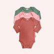 Baby Long-Sleeve Bamboo Onesie | Rose