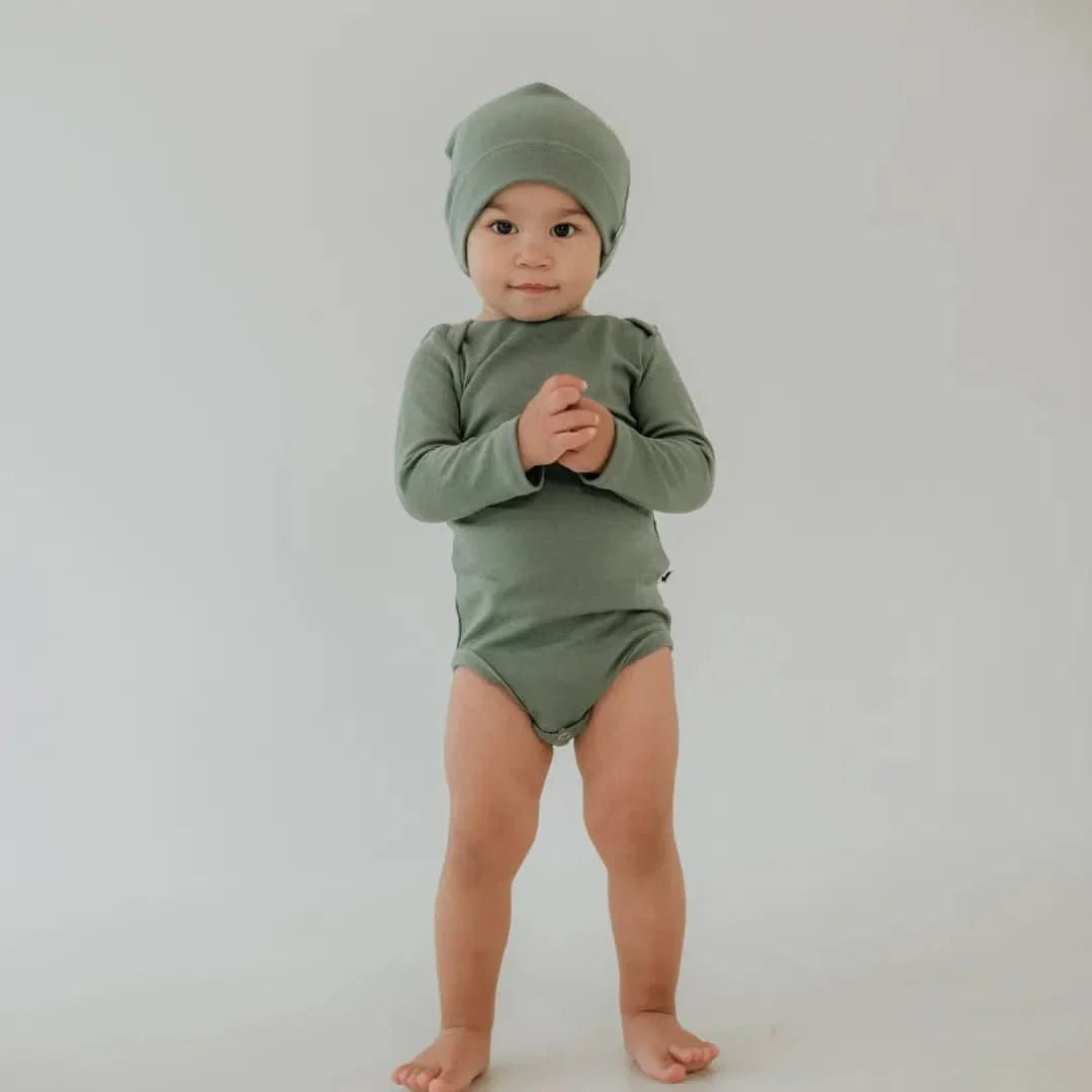 Baby Long-Sleeve Bamboo Onesie | Burnt Brick