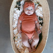 Baby Short Sleeve Bamboo Onesie | Papaya