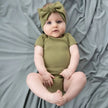 Baby Short Sleeve Bamboo Onesie | Papaya