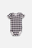 Baby Short Sleeve Bamboo Onesie | Bison Plaid