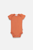 Baby Short Sleeve Bamboo Onesie | Papaya