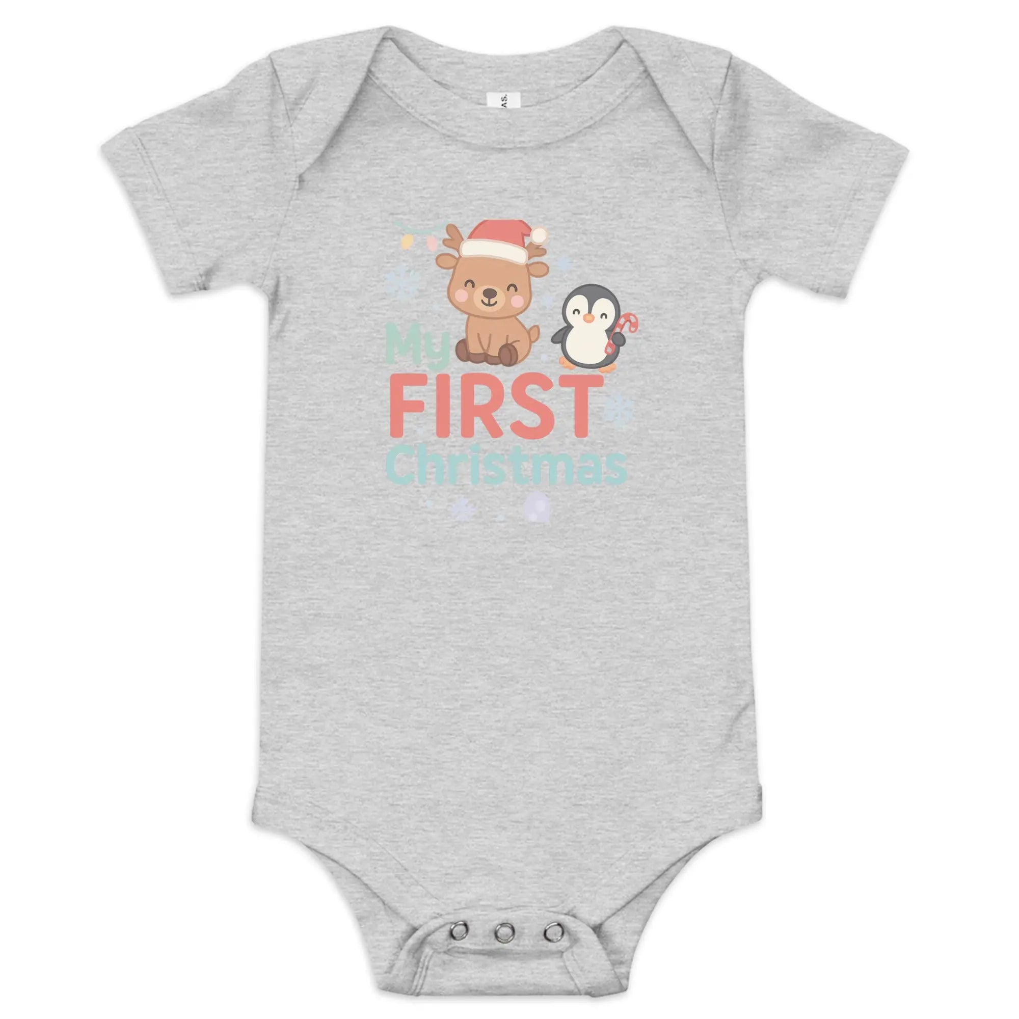 Baby short sleeve one piece - My First Christmas