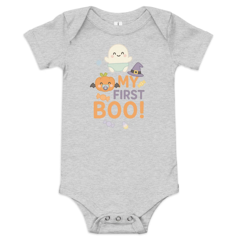 Baby short sleeve one piece- My First Boo