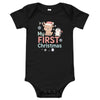 Baby short sleeve one piece - My First Christmas