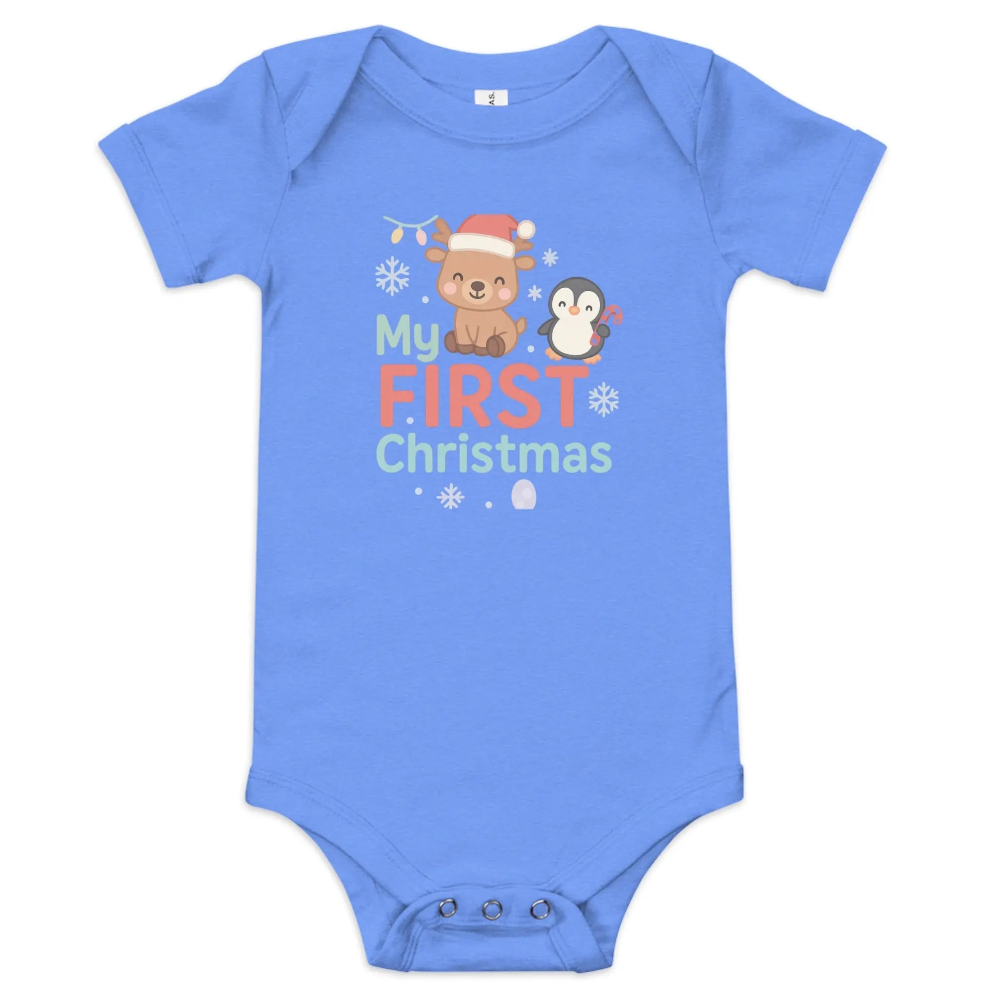 Baby short sleeve one piece - My First Christmas