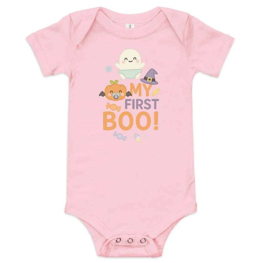 Baby short sleeve one piece- My First Boo