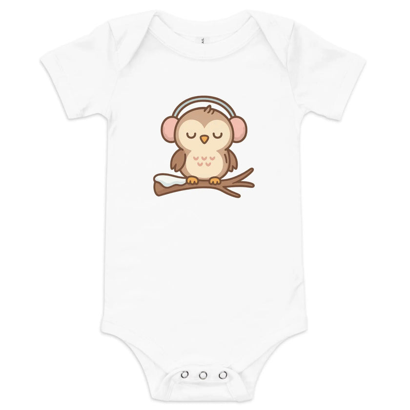 Baby short sleeve one piece - Owl