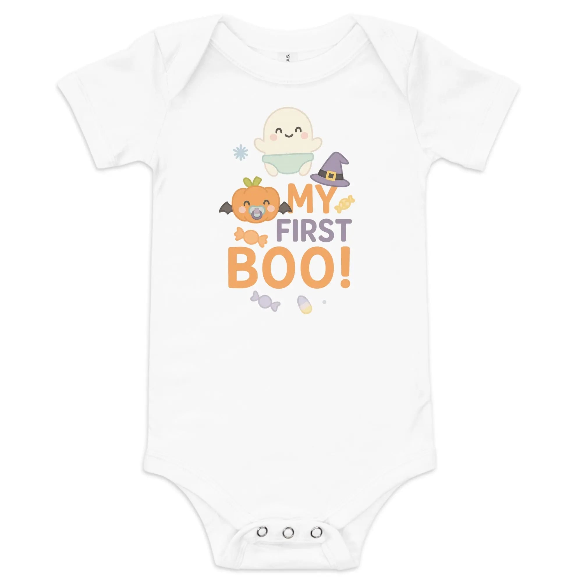 Baby short sleeve one piece- My First Boo