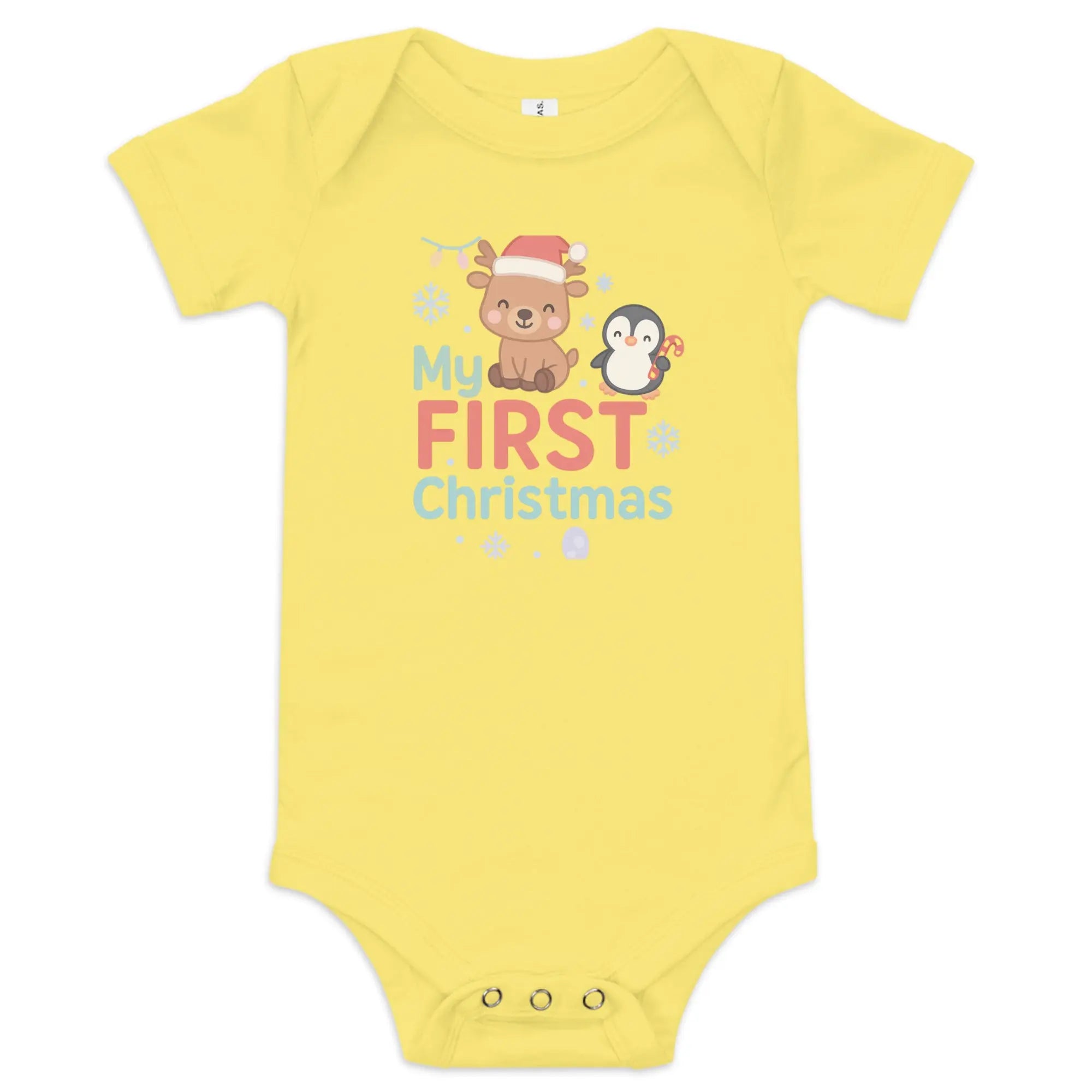 Baby short sleeve one piece - My First Christmas