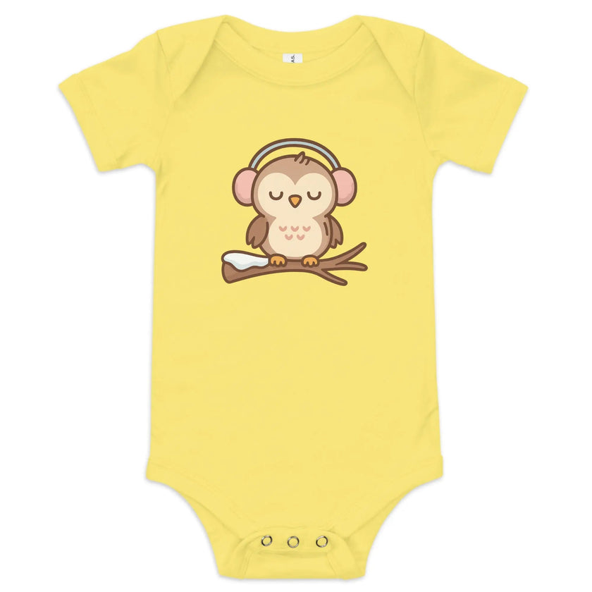 Baby short sleeve one piece - Owl