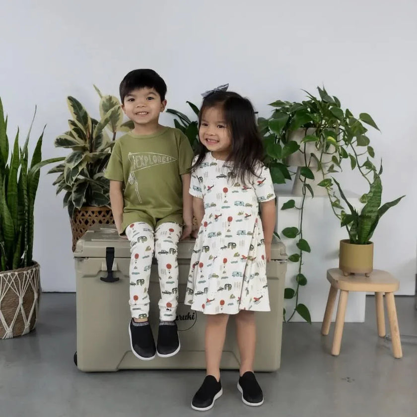 Baby/Kids' Bamboo Daphne Dress | Watercolour Floral