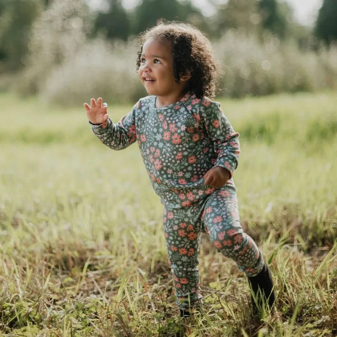 Baby Bamboo Leggings | Eucalyptus Gingham