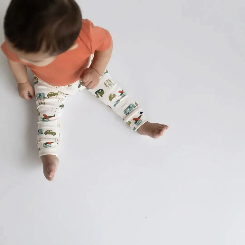 Baby Bamboo Leggings | Eucalyptus Gingham