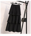 Women's Spring And Summer Chiffon layered Midi maxi Skirt