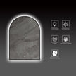 Backlit Frame Arched LED Mirror with Motion Sensor, Anti-Fog