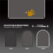 Backlit Frame Arched LED Mirror with Motion Sensor, Anti-Fog