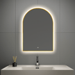 Backlit Frame Arched LED Mirror with Motion Sensor, Anti-Fog