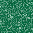 Craft HTV Back to School - School Supplies with Green background Pattern