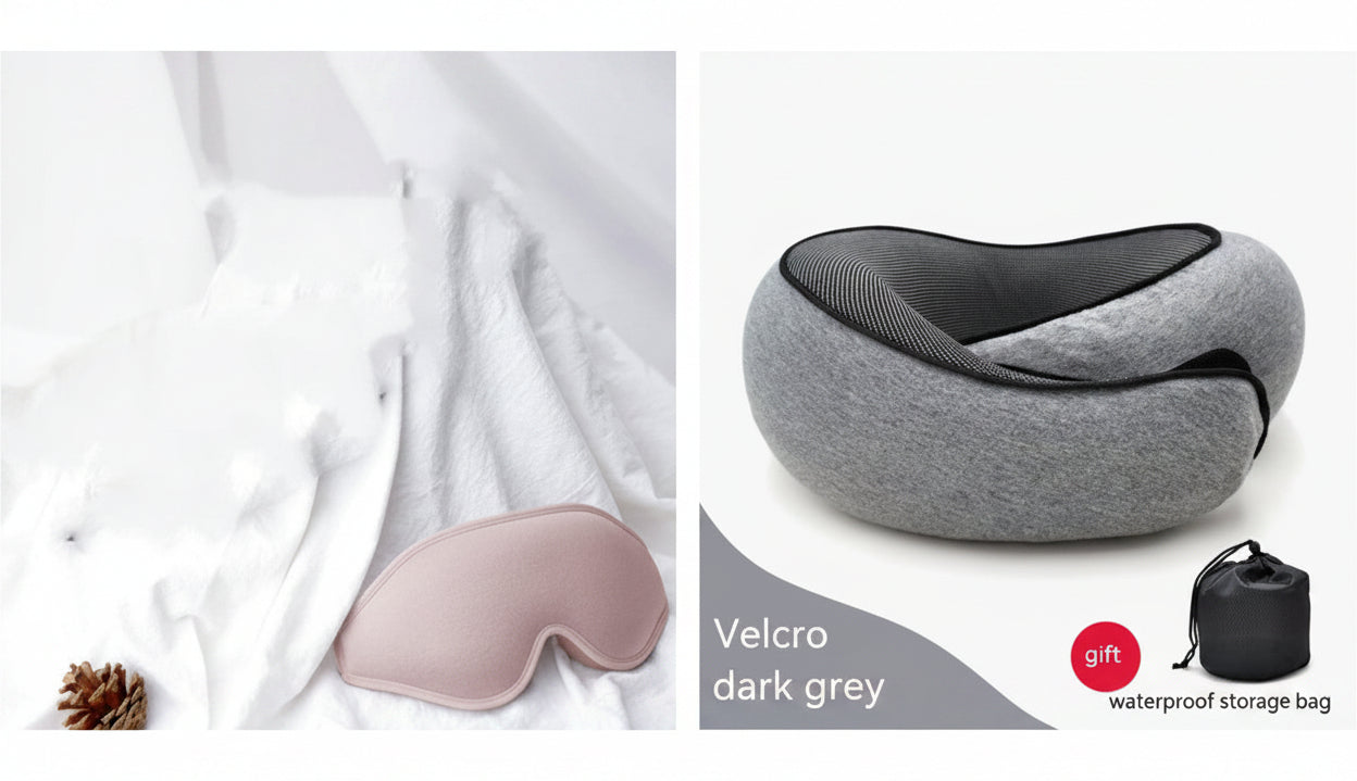 3D Stereo Contoured Sleep Eye Mask – Memory Foam Blackout Mask (Black, Rose Pink, Silver)