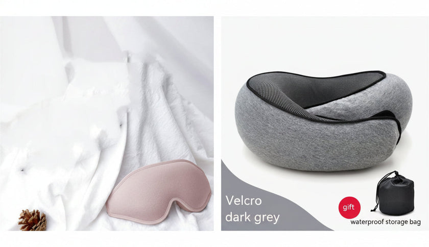 3D Stereo Contoured Sleep Eye Mask – Memory Foam Blackout Mask (Black, Rose Pink, Silver)