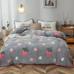 Plush Thick Snowflake Duvet Cover Single Piece Flannel