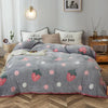 Plush Thick Snowflake Duvet Cover Single Piece Flannel