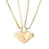 Creative Magnet Love Necklace 2pcs Heart-broken Shape Necklace Men And Women Personalized Jewelry For Valentine's Day