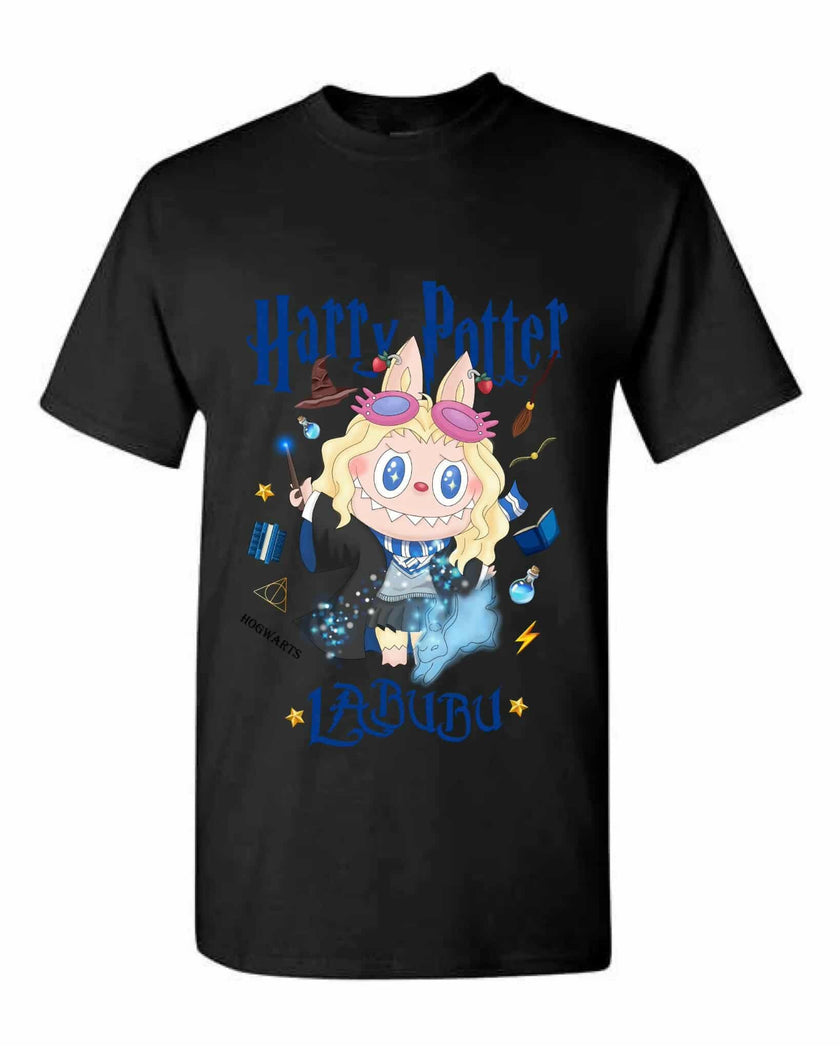 [Adult size] Harry Potter Labubu T-Shirt – Kawaii Wizard Graphic Tee, 100% Cotton