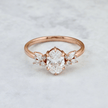 Bague Fancy or 14K -18K ou platine et diamants