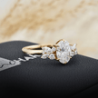 Bague Fancy or 14K -18K ou platine et diamants